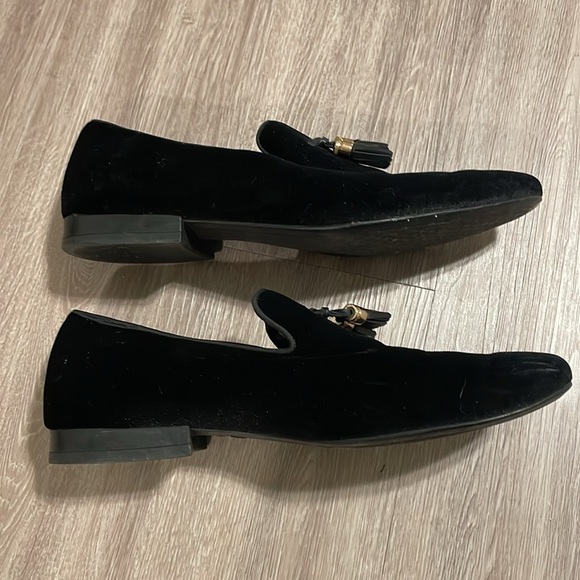 Zara Men’s Velvet Tassel Loafers 43 (10) Black Contemporary Classic Preppy - Picture 10 of 14